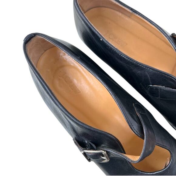 J. Crew Leather Mary Jane Flats in Black Made in Italy Women’s Size 9.5 Narrow - Picture 7 of 13